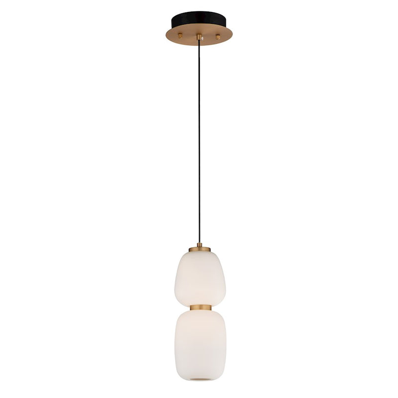 ET2 Lighting Soji Small LED 1-Light Pendant, Black/Gold