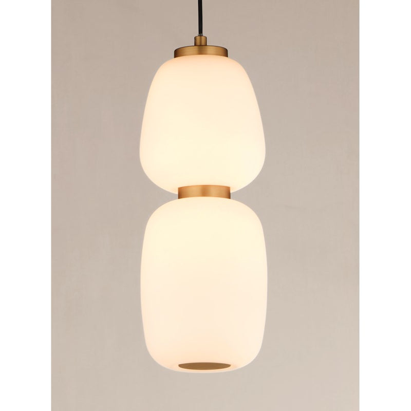 ET2 Lighting Soji Small LED 1-Light Pendant, Black/Gold