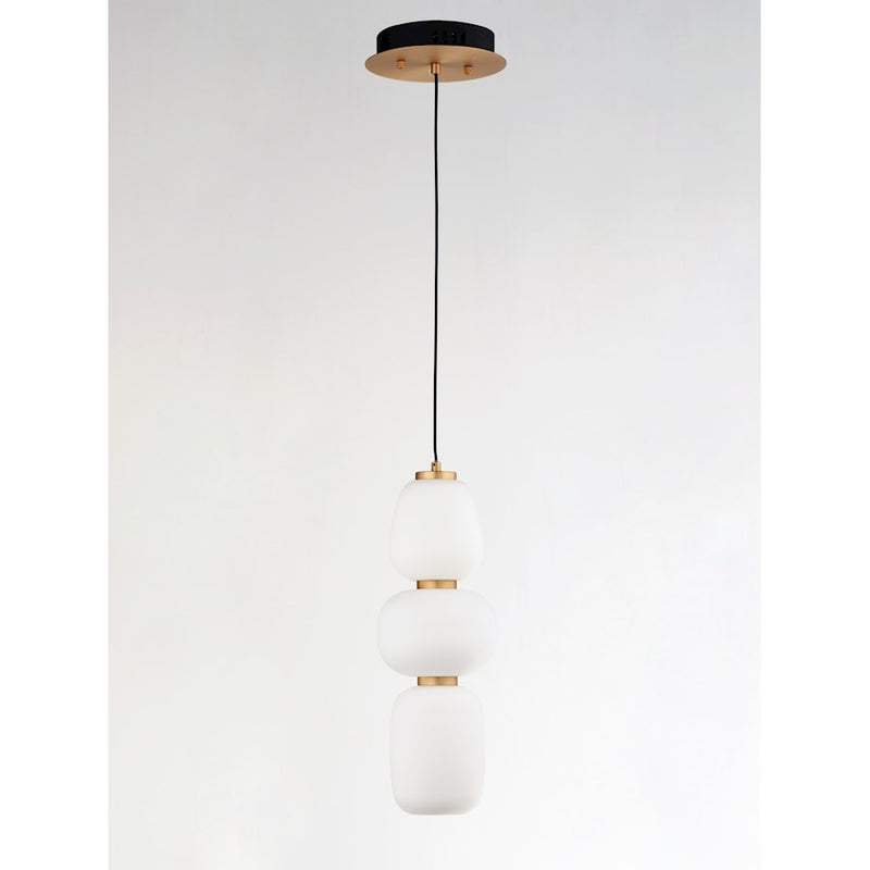 ET2 Lighting Soji Large LED 1-Light Pendant, Black/Gold