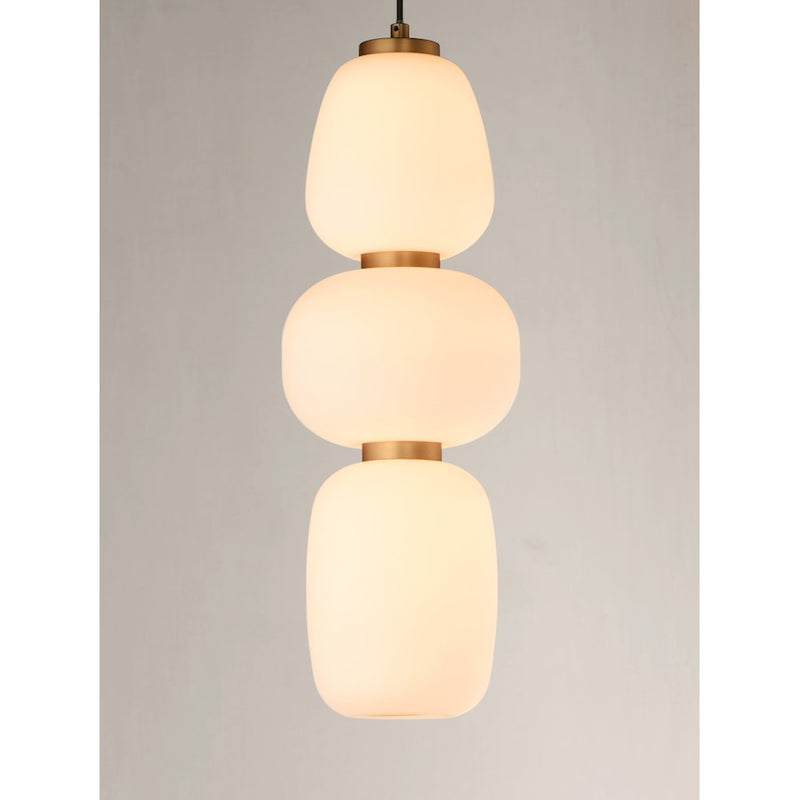 ET2 Lighting Soji Large LED 1-Light Pendant, Black/Gold