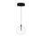 ET2 Lighting Global 1 Light LED Pendant, Black/Clear - E25071-18BK