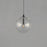 ET2 Lighting Global 1 Light LED Pendant, Black/Clear