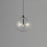 ET2 Lighting Global 1 Light LED Pendant, Black/Clear