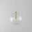 ET2 Lighting Global 1 Light LED Pendant, Brass/Clear