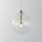 ET2 Lighting Global 1 Light LED Pendant, Brass/Clear