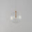 ET2 Lighting Global 1 Light LED Pendant, Brass/Clear