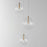 ET2 Lighting Global 3 Light LED Pendant, Brass/Clear
