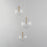 ET2 Lighting Global 3 Light LED Pendant, Brass/Clear