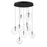 ET2 Lighting Global 9-Light LED Chandelier, Black/Clear - E25077-18BK