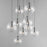 ET2 Lighting Global 9-Light LED Chandelier, Black/Clear