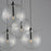 ET2 Lighting Global 9-Light LED Chandelier, Black/Clear