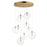 ET2 Lighting Global 9-Light LED Chandelier, Brass/Clear - E25077-18NAB