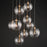 ET2 Lighting Global 9-Light LED Chandelier, Brass/Clear