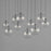 ET2 Lighting Global 10 Light LED Pendant, Black/Clear