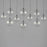 ET2 Lighting Global 10 Light LED Pendant, Black/Clear