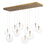 ET2 Lighting Global 10 Light LED Pendant, Brass/Clear - E25079-18NAB