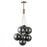 ET2 Lighting Burst 9 Light LED Pendant, Satin Nickel/Smoke - E25087-142SN