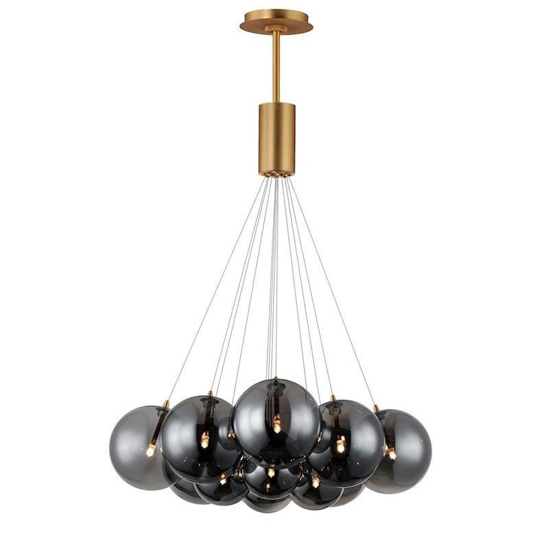 ET2 Lighting Burst 12 Light LED Pendant Gold/Smoke