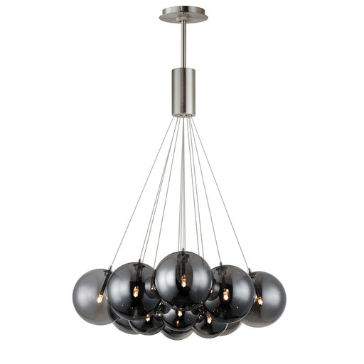 ET2 Lighting Burst 12 Light LED Pendant Satin Nickel/Smoke - E25089-142SN