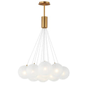 ET2 Lighting Burst 12 Light LED Pendant Gold/Translucent Frost - E25089-54GLD