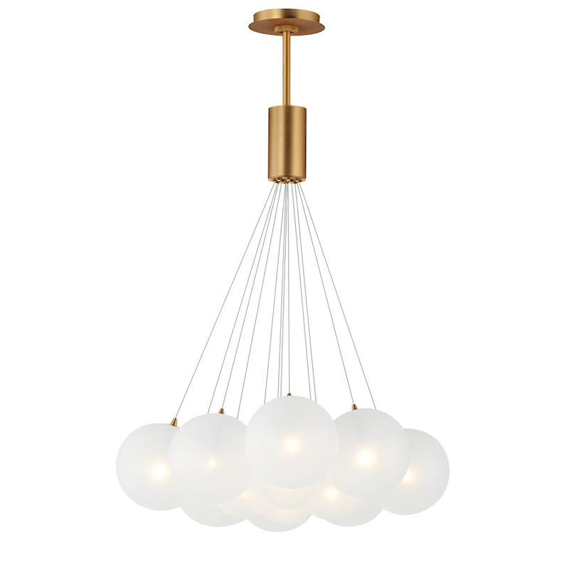 ET2 Lighting Burst 12 Light LED Pendant Gold/Translucent Frost