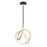 ET2 Lighting Mobius 12" LED 1-Light Mini Pendant, Black/Gold