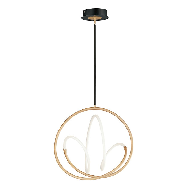 ET2 Lighting Mobius LED 1-Light Pendant, Black/Gold