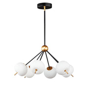 ET2 Lighting Quest LED 6-Light Pendant, Black/Gold