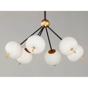 ET2 Lighting Quest LED 6-Light Pendant, Black/Gold
