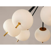 ET2 Lighting Quest LED 6-Light Pendant, Black/Gold