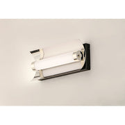 ET2 Lighting Reflect LED 2-Light 12" Bath Vanity in Black/Polished Nickel