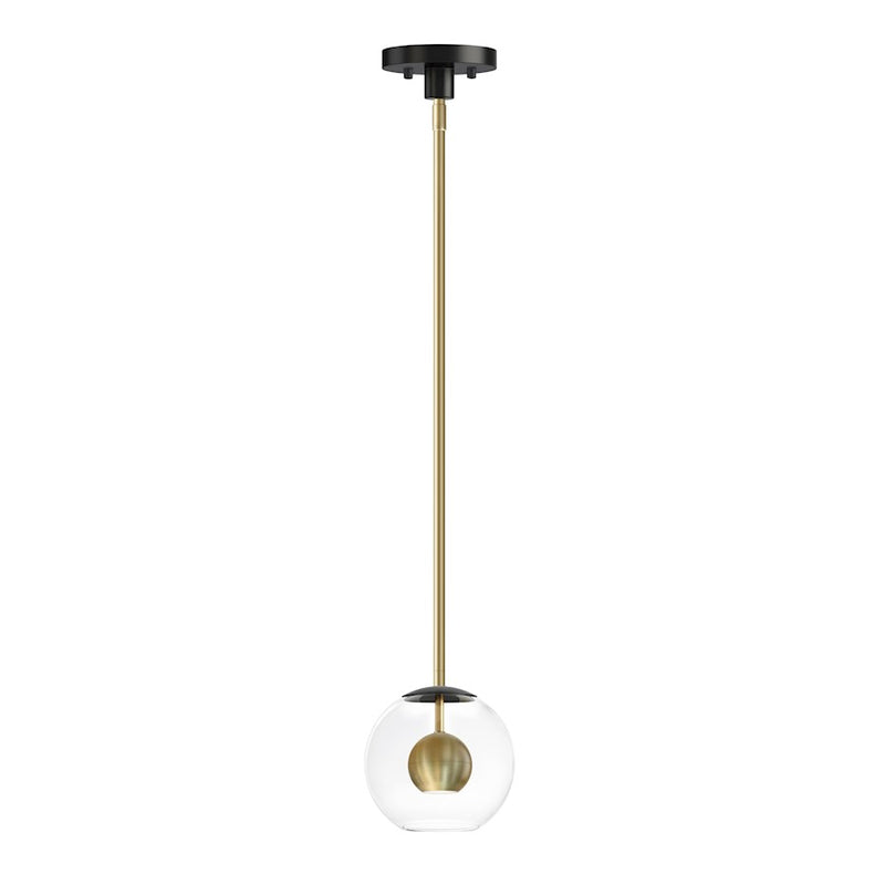ET2 Lighting Nucleus LED Pendant, Black/Aged Brass