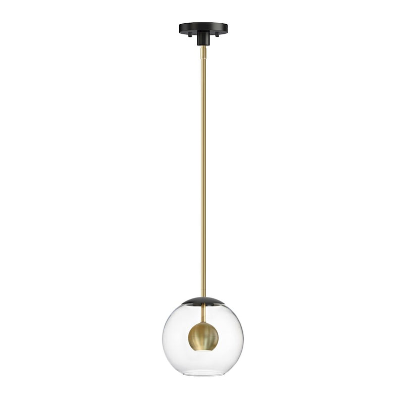 ET2 Lighting Nucleus LED 1-Light Pendant, Black/Aged Brass