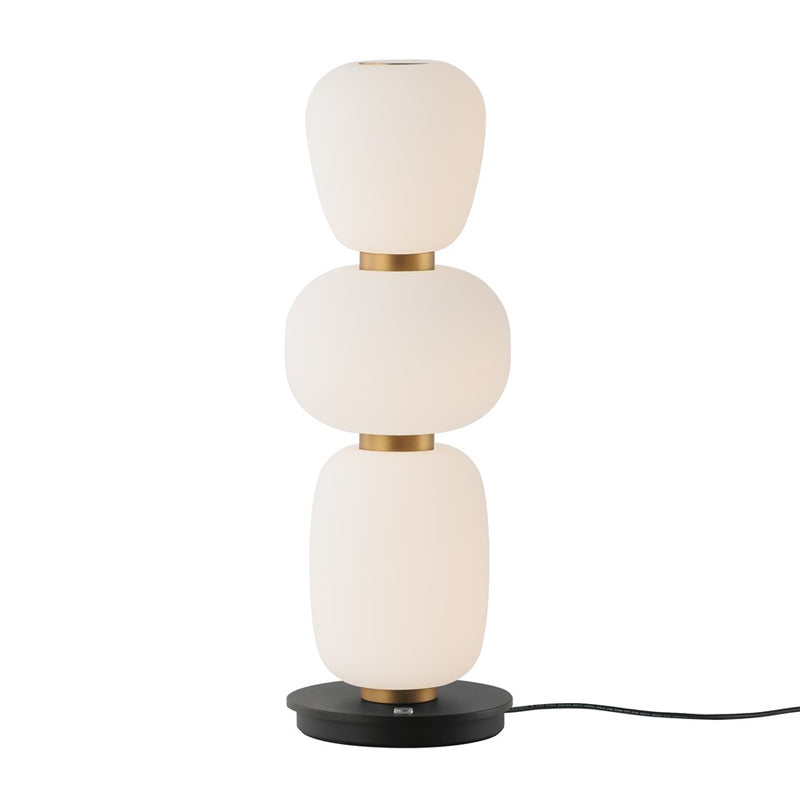 ET2 Lighting Soji Triple Stack Portable Lamp, Black/Gold/White