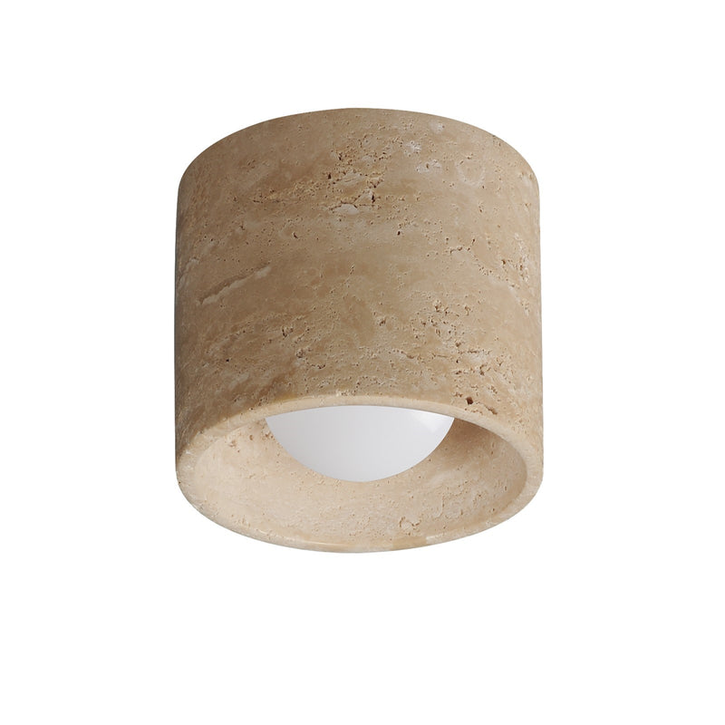 ET2 Lighting Cava 1 Light Semi-Flush Mount, Travertine