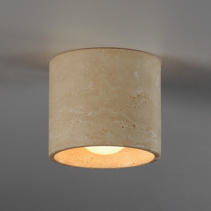 ET2 Lighting Cava 1 Light Semi-Flush Mount, Travertine