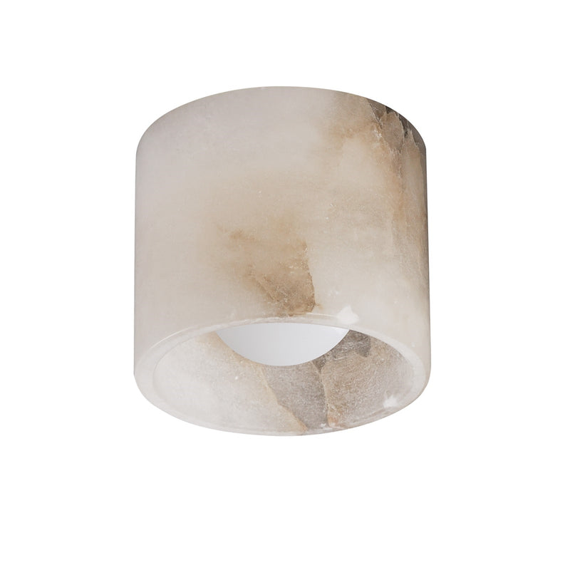 ET2 Lighting Cava 1 Light Semi-Flush Mount, /White Alabaster