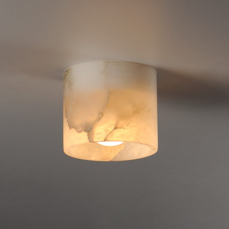 ET2 Lighting Cava 1 Light Semi-Flush Mount, /White Alabaster