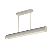 ET2 Matera 50in 1-Light Linear Pendant | Contemporary Chalky White Concrete and Acrylic | Kitchen Island & Dining Room | Model E25236-CHK