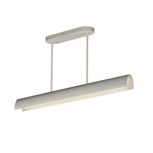 ET2 Matera 50in 1-Light Linear Pendant | Contemporary Chalky White Concrete and Acrylic | Kitchen Island & Dining Room | Model E25236-CHK