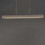 ET2 Matera 50in 1-Light Linear Pendant | Contemporary Chalky White Concrete and Acrylic | Kitchen Island & Dining Room | Model E25236-CHK