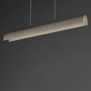 ET2 Matera 50in 1-Light Linear Pendant | Contemporary Chalky White Concrete and Acrylic | Kitchen Island & Dining Room | Model E25236-CHK
