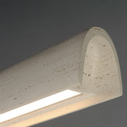 ET2 Matera 50in 1-Light Linear Pendant | Contemporary Chalky White Concrete and Acrylic | Kitchen Island & Dining Room | Model E25236-CHK