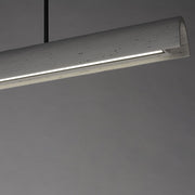 ET2 Matera 50in 1-Light Linear Pendant | Modern Gray Concrete and Acrylic | Kitchen Island & Dining Room | 49.5 x 3.75 x 4 in | Model E25236-GY