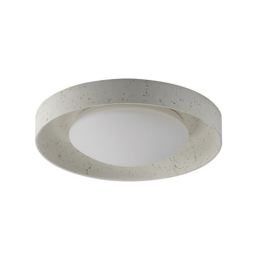 ET2 Matera 18in 1-Light LED Flush Mount | Contemporary Chalky White Concrete and Acrylic | Bedroom & Hallway | Model E25238-CHK