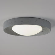ET2 Matera 18in 1-Light LED Flush Mount | Contemporary Gray Concrete and Acrylic | Bedroom & Hallway | 17.5 x 17.5 x 3.75 in | Model E25238-GY