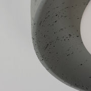 ET2 Matera 18in 1-Light LED Flush Mount | Contemporary Gray Concrete and Acrylic | Bedroom & Hallway | 17.5 x 17.5 x 3.75 in | Model E25238-GY