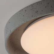 ET2 Matera 22in 1-Light LED Flush Mount | Contemporary Gray Concrete and Acrylic | Bedroom & Hallway | 22 x 22 x 4.5 in | Model E25239-GY