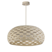 ET2 Cambria 22in 1-Light Pendant | Modern Oyster Gypsum and Acrylic | Kitchen Island & Dining Room | 21.5 x 21.5 x 9 in | Model E25255-OY