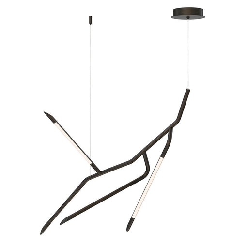 ET2 Lighting Scion 4 Light Single Pendant, Black - E25413-BK